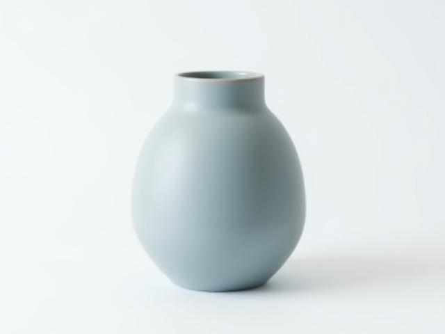Moderne Keramikvase in Grau-Blau